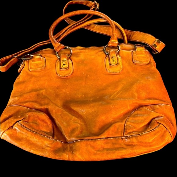 Vintage Leather Satchel - Picture 2 of 3